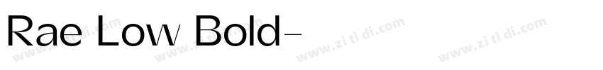 Rae Low Bold字体转换